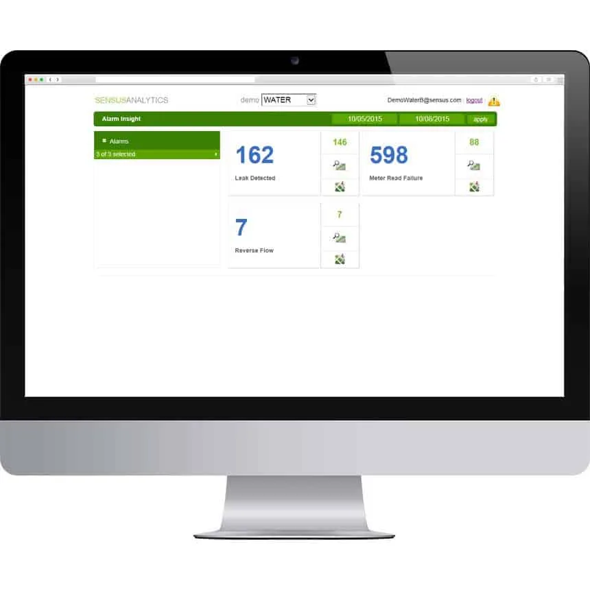Приложение для мониторинга Sensus Alarm Insight