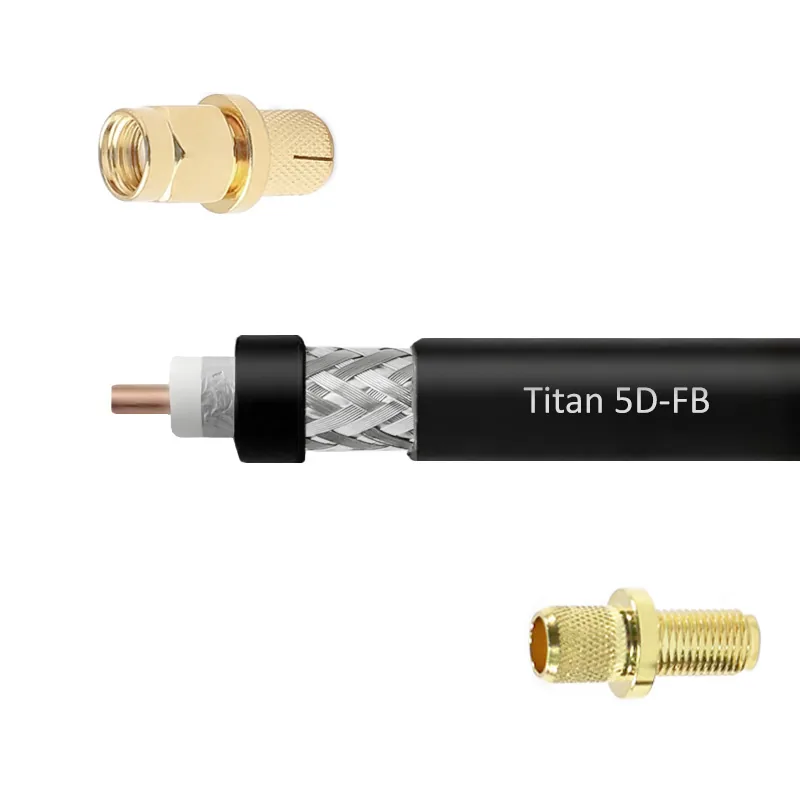 Кабельная сборка VEGATEL 5D-FB Titan SMA-male-SMA-female 1 м