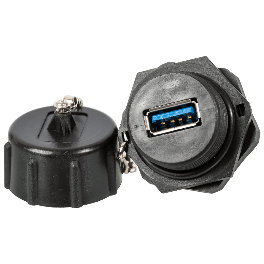 Индустриальный модуль LANMASTER соединительный, USB 3.0, IP68, с крышкой