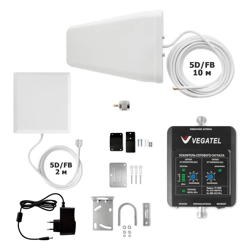 Репитер VEGATEL комплект VT-900E-kit дом LED
