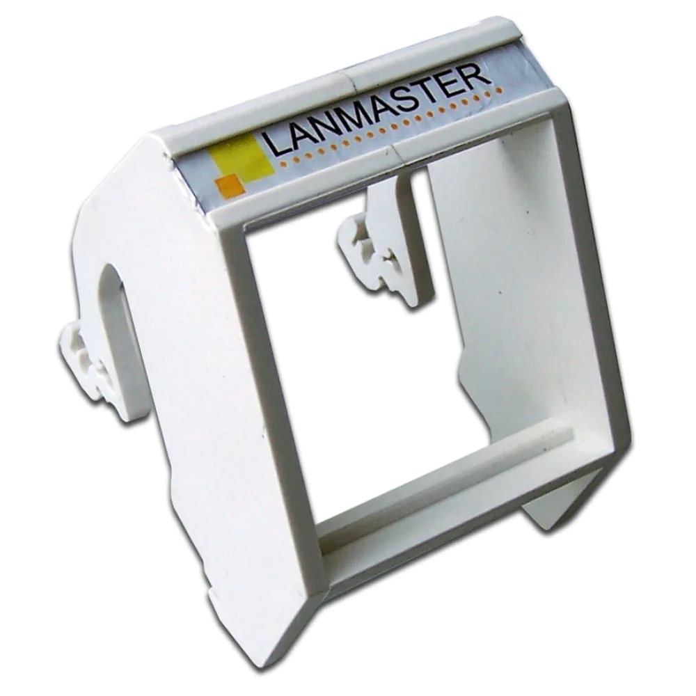 Рамка на DIN-рейку LANMASTER для установки вставок и электромодулей 45х45, белая