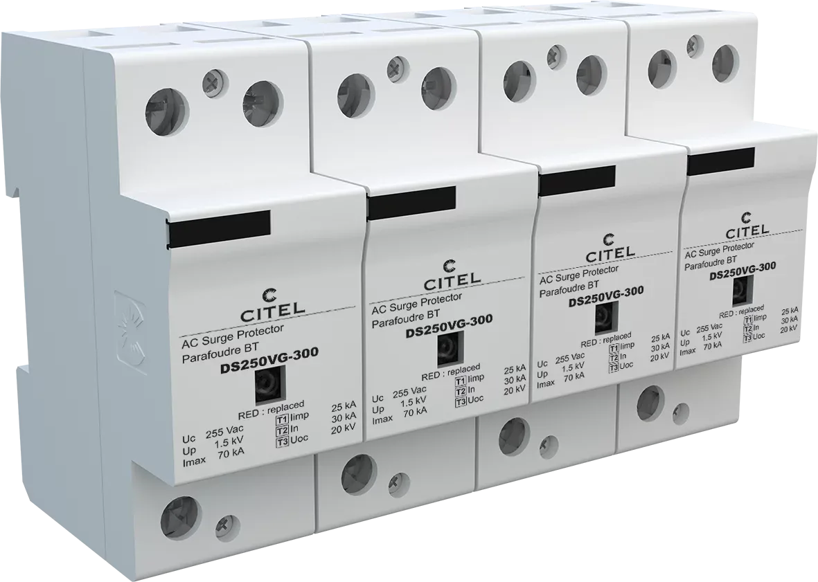 Устройство защиты от импульсных перенапряжений Citel DS254VG-300 (3713), высокоэнергетическое, тип 1+2+3